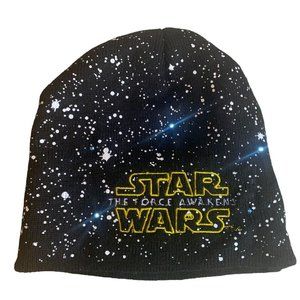 Star Wars Hat Light Up Beanie Ski Cap Black The Force Awakens with Lights